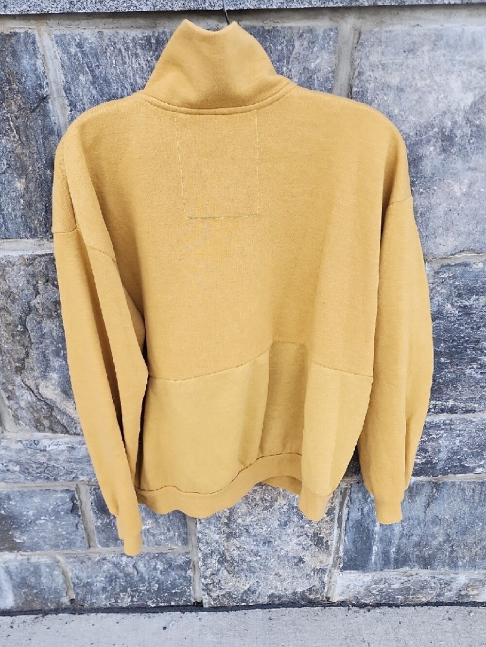 Aviator Nation Mountain Embroidery Half Zip Sweatshirt In Khaki Large - Picture 9 of 16